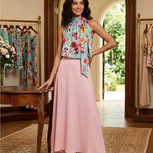 Fuzzi Floral blouse in Blue and Pink